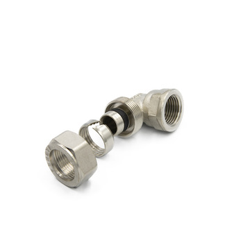 China Manufacturer Brass Plumbing Compression Threaded Screw Pex Fittings Female Brass Elbow