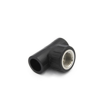 Black Plastic PE Pipe Fittings Female Threaded Tee T1620*1/2F*1620
