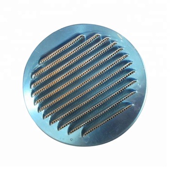 Round aluminium external air vent for HVAC system