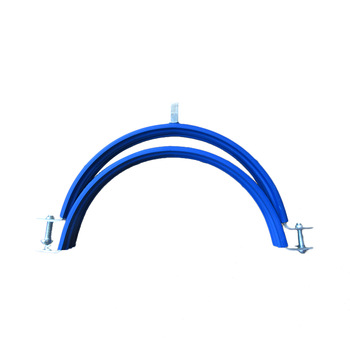 Duct ventilation system blue rubber pipe brackets