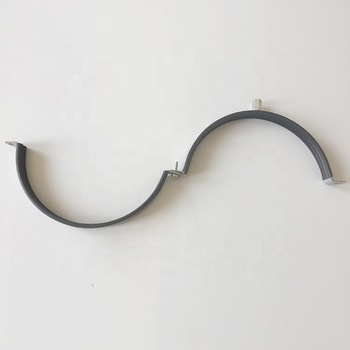 Galvanized steel ventilation pipe clamp for air duct with PVC or EPDM rubber lining