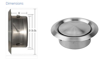 Stainless Steel 304 Exhaust and Supply Air Valve
