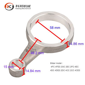 bitzer compressor spare parts aluminium connecting rods 4FE 4FES 2GC 2EC 2FC 4EC 4DC 4DES 2DC 4CC 2CC 4CES