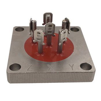 Connector pin base of high-current refrigerator block terminal