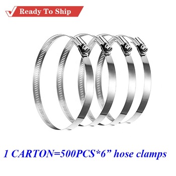China factory high quality 6inch 150mm New American style buckle stainless steel hose clamp