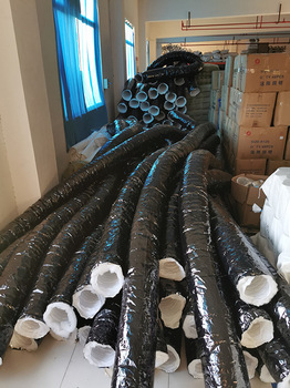 Greenhouse hydroponic exhaust free sample aluminum flexible black polyester insulated duct