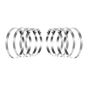 4 pack HVAC system parts stainless steel pipe clamps 4 pcs 4inch and 4 pcs 6inch