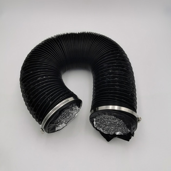 2 sets HVAC system 4 inch 8ft Non-Insulated pvc aluminum foil Combine flexible air duct with 2 clamps