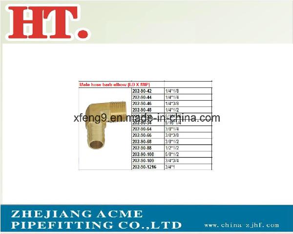 Brass Barb X Male Elbow Fitting