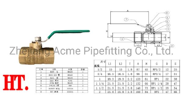 Us Forged Brass Gas Valve Dzr,