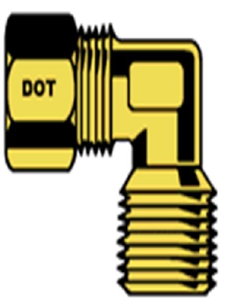 DOT Compression Male Elbow Fitting