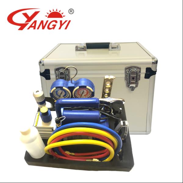 Portable Vacuum pump tool kit FT-8A Easy to Carry suit for refrigerants R410A, R22, R32, R134a, R407c