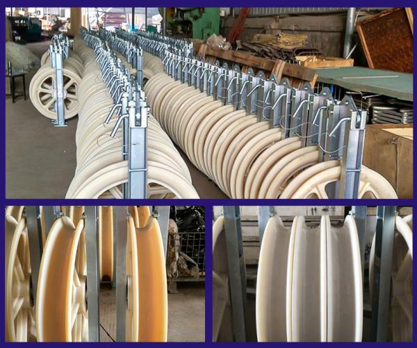 660mm Large Diameter Wheels Sheaves Bundled Wire Conductor Pulley Stringing Block