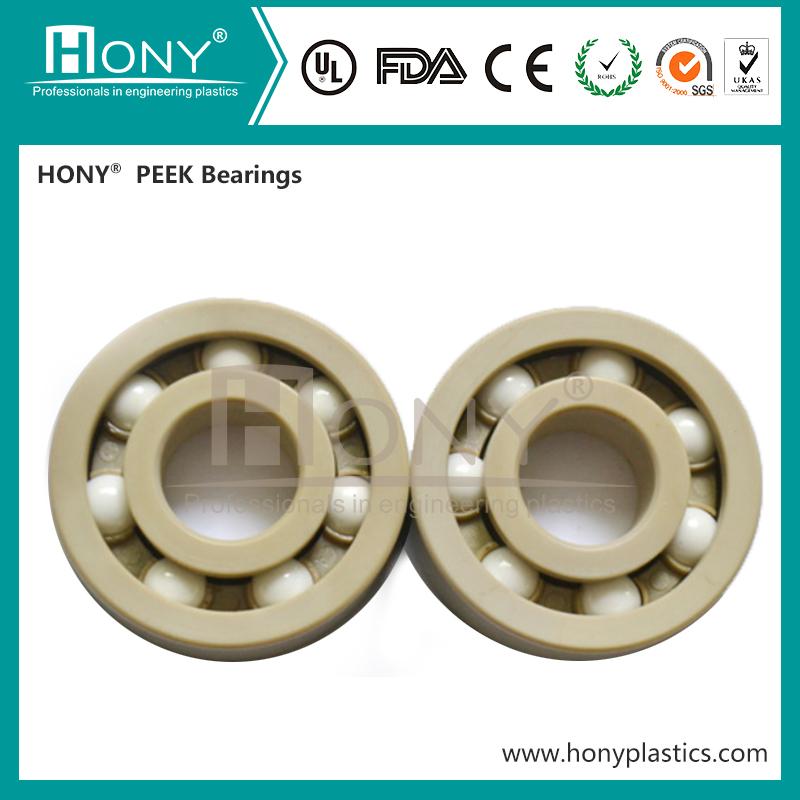 <font color='red'>Custom</font> High Quality Engineering Plastic <font color='red'>CNC</font> <font color='red'>Machining</font> <font color='red'>Parts</font> <font color='red'>Peek</font> Deep Groove Ball Bearings