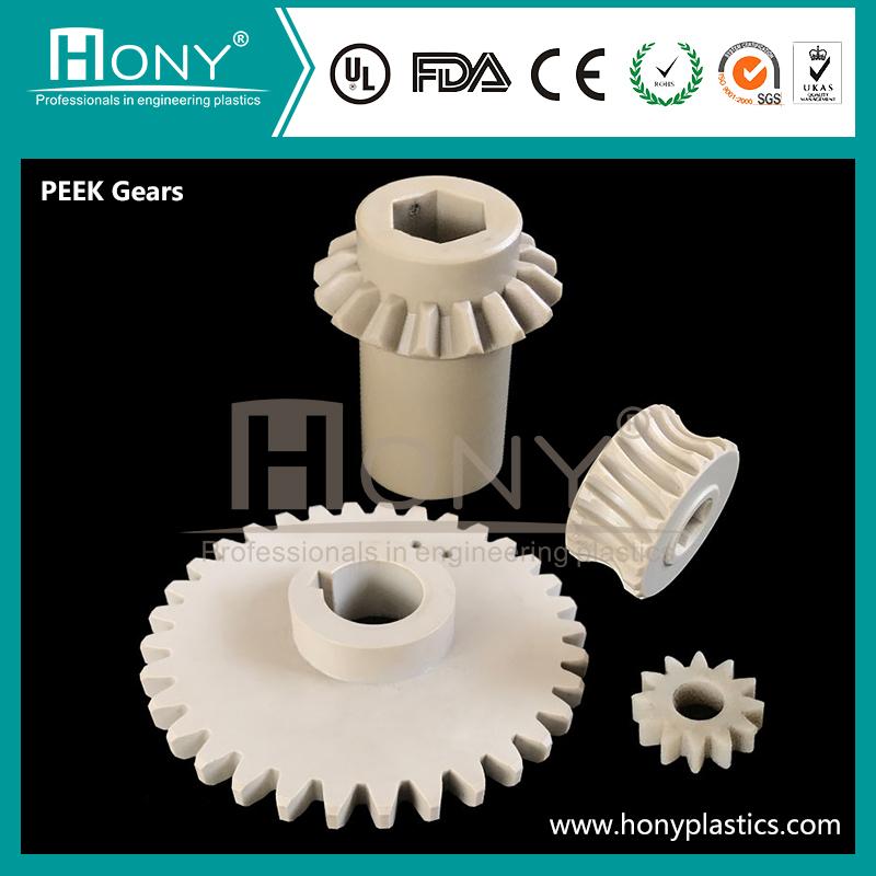 Plastic Gears PEEK Gears With Good Wearing Resistance