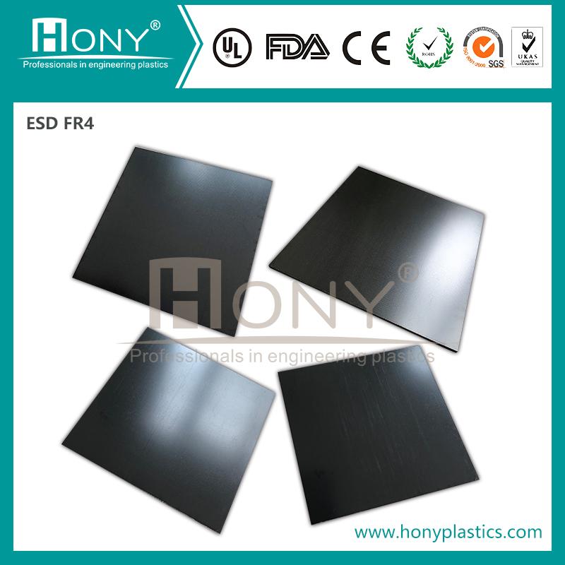 Black Antistatic ESD G10 Sheet For PCB Test Fixtures