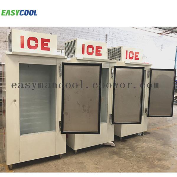 ommercial outdoor bagged ice storage freezer, fan cooling ice cube freezer CE