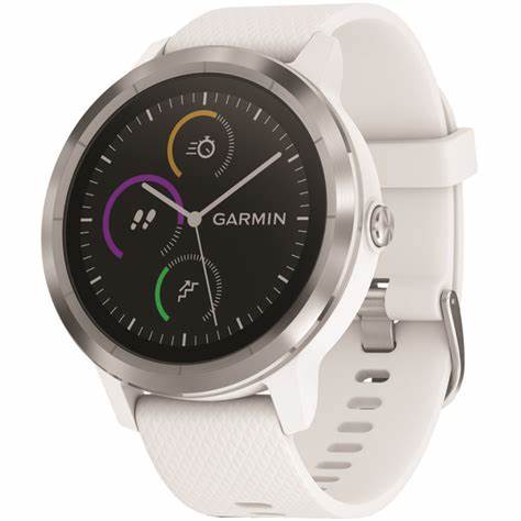 Garmin Vivoactive 3 (USA) (White with Stainless, 010-01769-21)