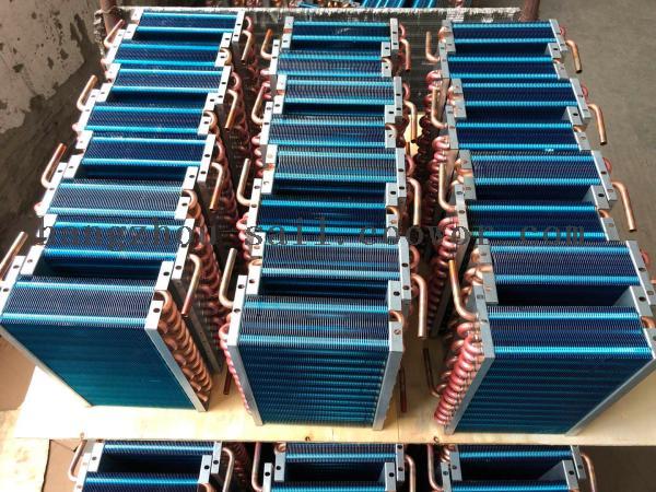 Customized copper tube finned heat exchanger evaporator