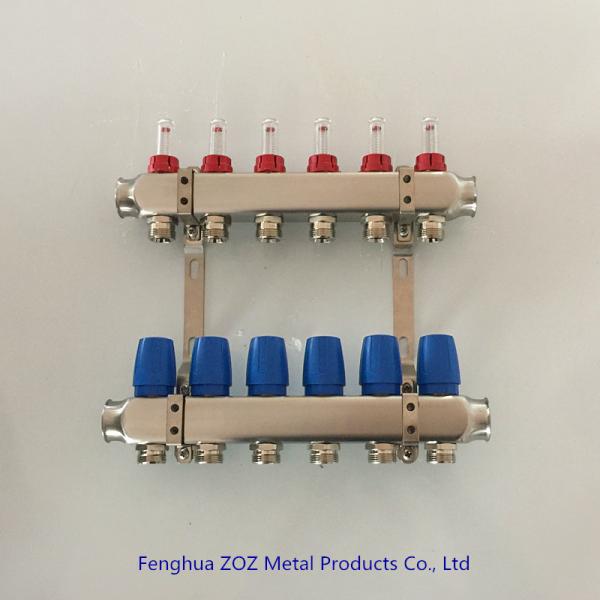 6 Loop Stainless Steel Radiant Floor Heating Pex Manifold Set Six Branch Radiant Manifolds Kit