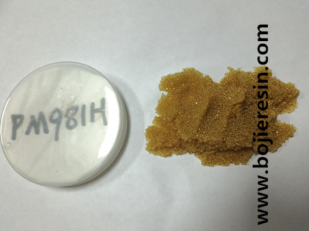 Vanadium removal resin