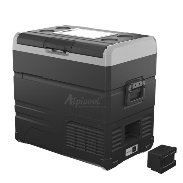 Alpicool 55L 12V Compressor Dual Zones Small Mini Portable Solar Fridge Refrigerator Freezer