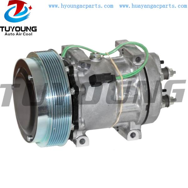 24V SD 7H15 4250 Auto Air Conditioner Car Ac For Caterpillar Off-Road Volvo Freightliner 324-9711 3249711 270124760