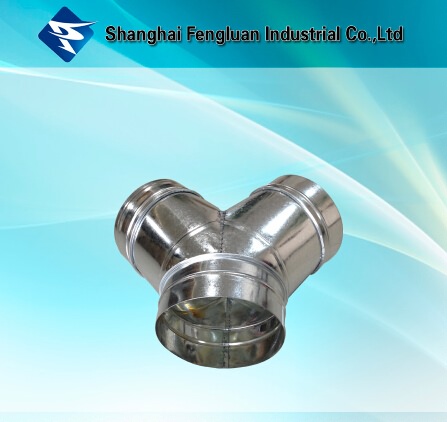 45 Degree Y Branch Tee Connect Spiral Duct Fitting