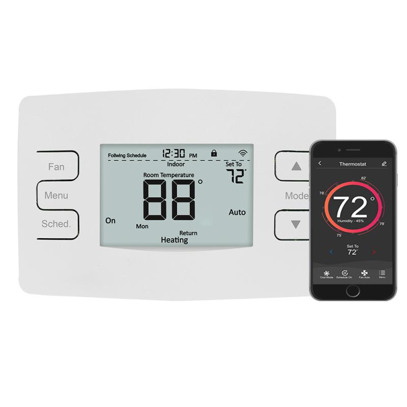 Low voltage Touch Screen Thermostat heat pump thermostat 24v air condition heat cool