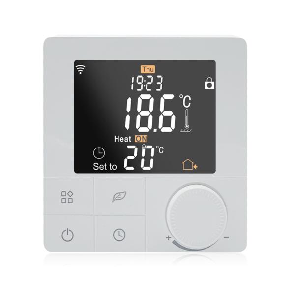 color LCD display weekly programmable wifi 16A electric underfloor heating rotary knob room thermostat