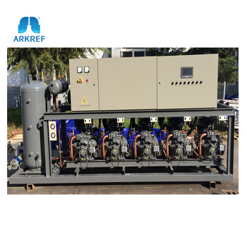 Low temperature piston type compressor cold storage room system