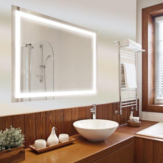 LED Lighted Bathroom Mirror Backlit Hotel Vanity Mirror
