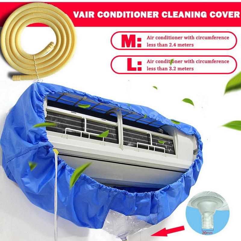 Air Conditioner Cover Waterproof Seal Air Conditioner Cleaning Bag With  Drawstring Large Splash-proof Air Conditioner Washing Protector Bag For  Wall-mounted Air Conditioners - Temu