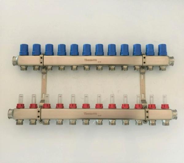 <font color='red'>UFH</font> 12 Port Manifolds ,Underfloor <font color='red'>Heating</font> 12 Port <font color='red'>Stainless</font> <font color='red'>Steel</font> <font color='red'>Manifold</font>