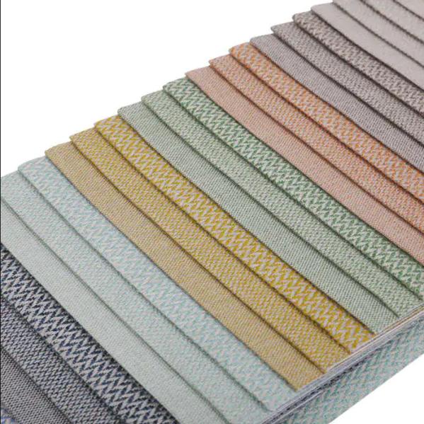 Linen geometric sofa fabric, polyester sofa linen fabric for hometextile