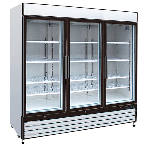 Refrigeration 69K-827 Swing Glass Door Freezer - 3 Doors, 81W 72 Cu. Ft.