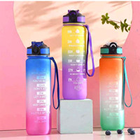 Color plastic sports portable filter water bottle