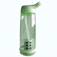 Bpa-free portable charcoal plastic filter water bottle