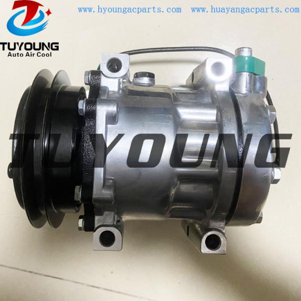 TUYOUNG Caterpillar Kobelco excavator auto air conditioning <font color='red'>compressor</font> <font color='red'>SD7H13</font> 8955 125mm 24v 1pk