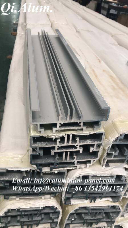 Bahrain project aluminum profile surface treatment brushed silver
