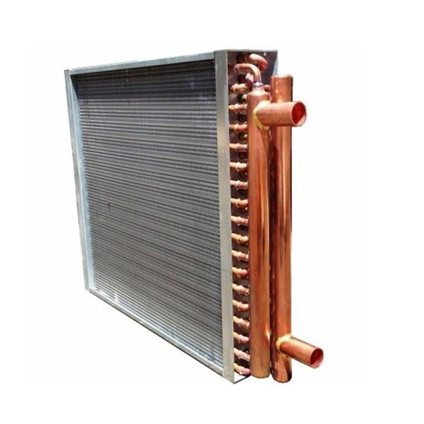 fin type water to air heat exchanger for wood boiler