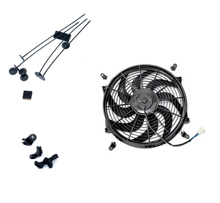 12  120W Square Frame 10 Straight Blades Condenser <font color='red'>Blower</font> Fan <font color='red'>Motor</font>