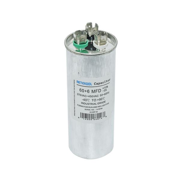 China Manufacturer High Quality <font color='red'>AC</font> Capacitor 45uf 450v Round Cbb65 <font color='red'>Dual</font> Run Capacitor