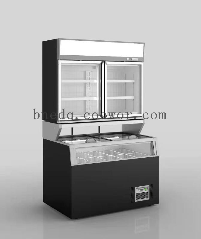 Baonier Dual temp Island multideck display chiller freezer