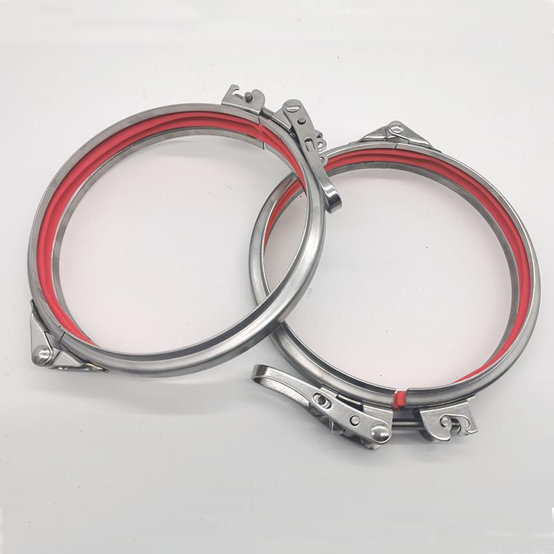 Adjustable Stainless steel 304 150mm hvac pipe clamps ducting clips