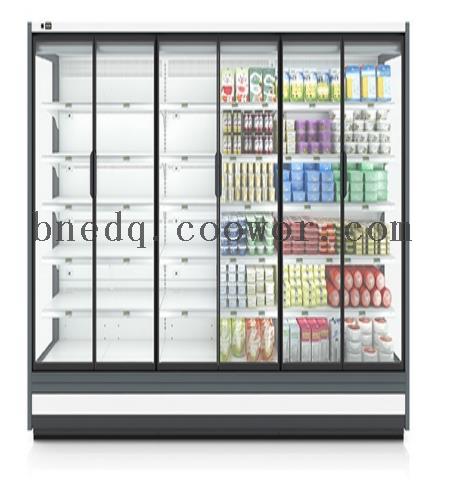 Baonier refrigerated glass door plug-in multideck display chiller freezer