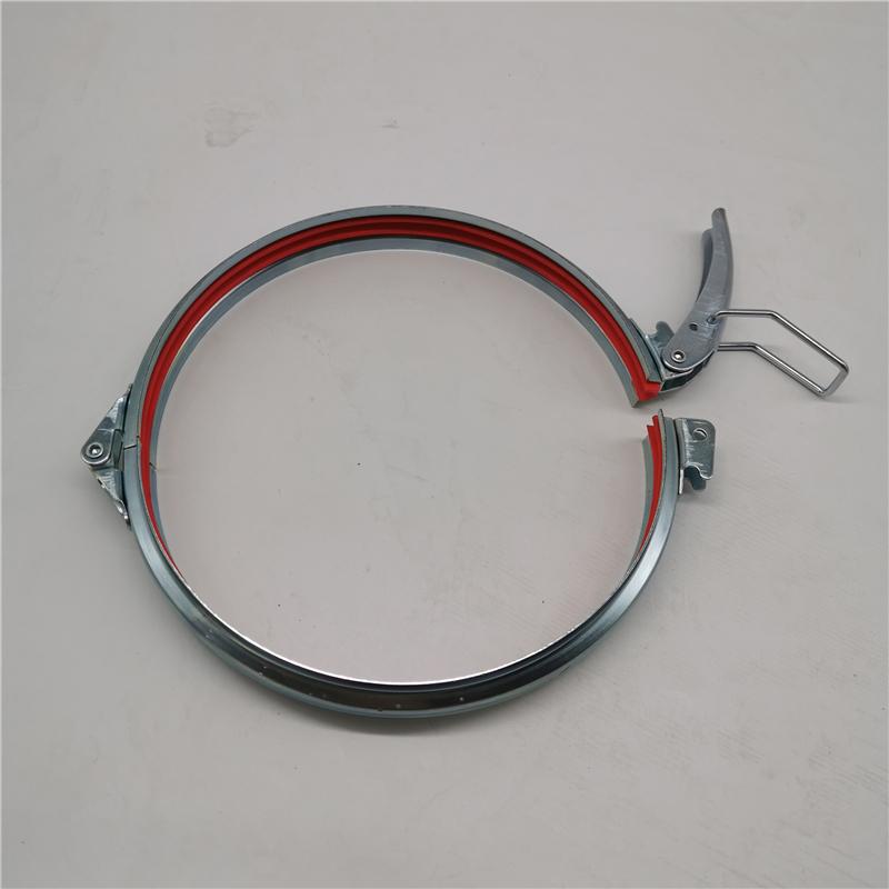 180mm Galvanized Pipe Clamps Rapid Lock Ring With Seal Ring