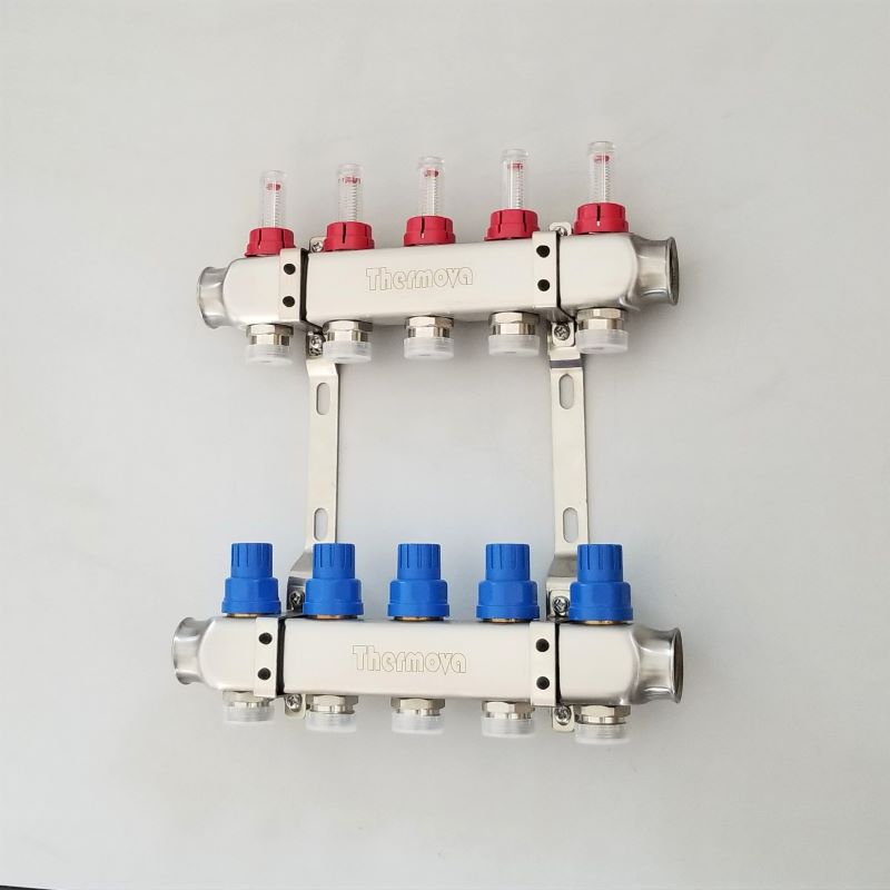 Stainless Steel Flow Balancing Heating Manifold,Central Floor Manifold , Water Heating Floor Systems