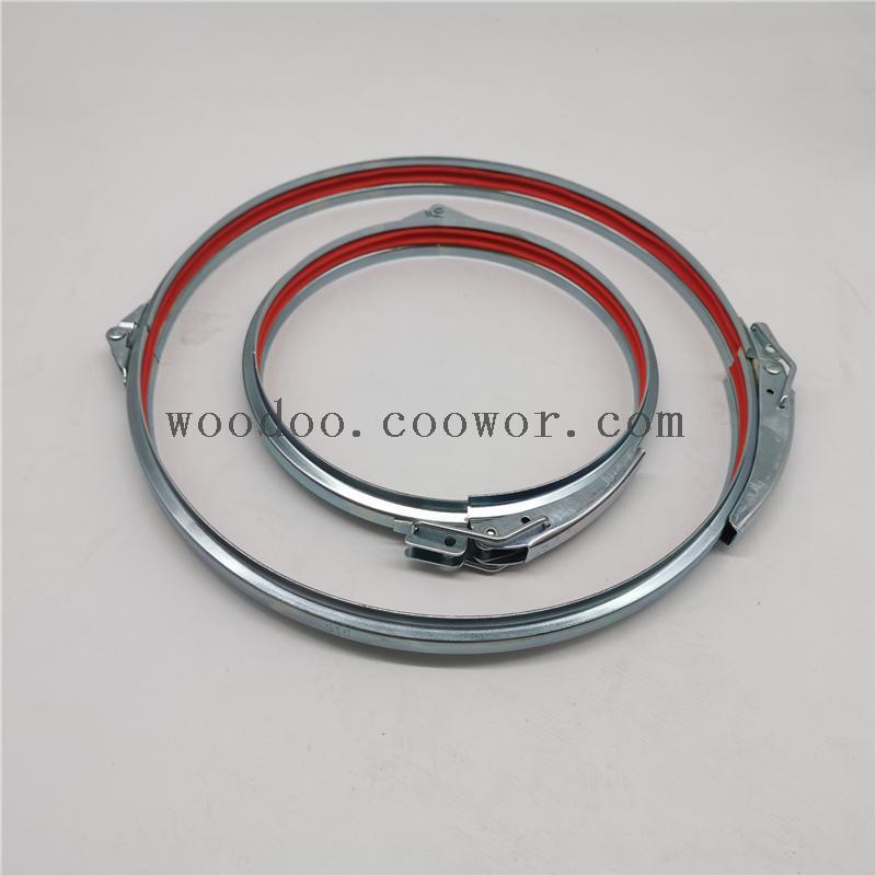 Galvanized Steel Quick Release Duct Flange Clamps For Dust Collection