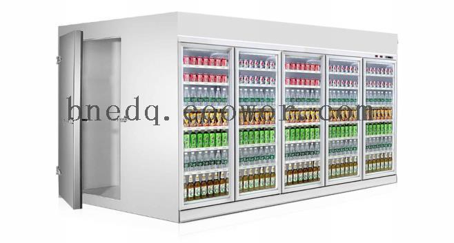 Baonier refrigerated commercial multideck walk-in beverage chiller cooler